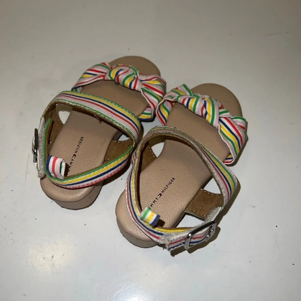 Tommy Hilfiger toddler striped sandals size 8